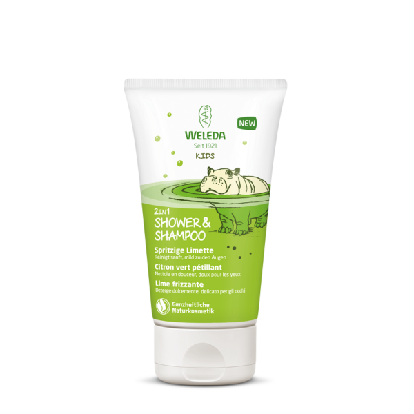 WELEDA KIDS 2u1 šampon i gel za tuširanje LIMETA, 150 ml